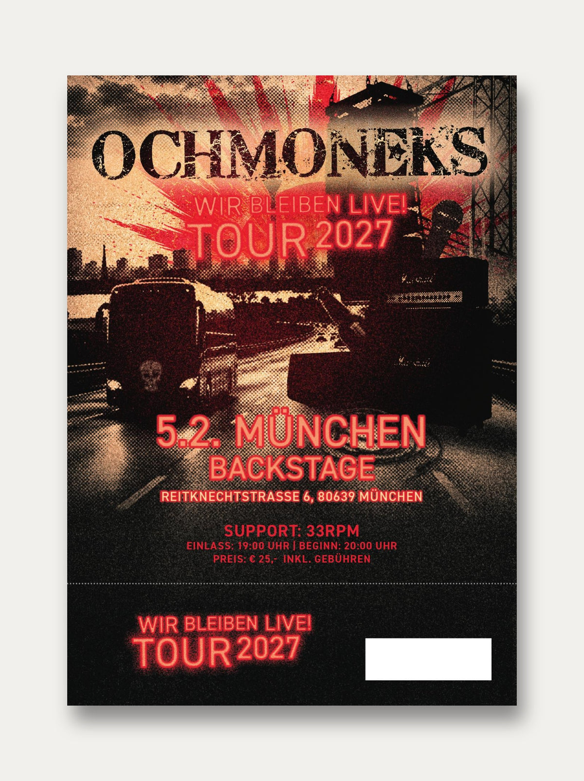OCHMONEKS - WIR BLEIBEN LIVE! TOUR - MÜNCHEN