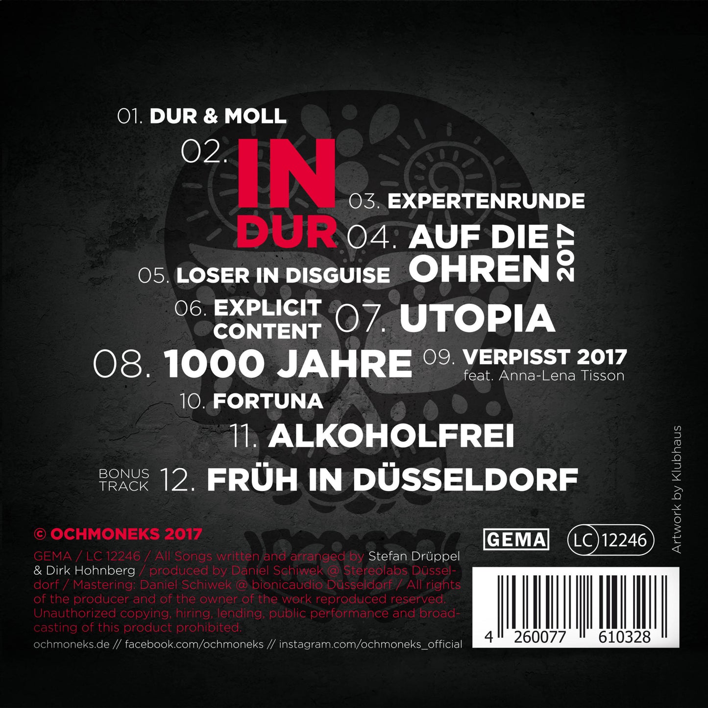 IN DUR Audio CD Digipack